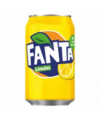 Fanta lemon flavor. pack 8 cans 33 cl