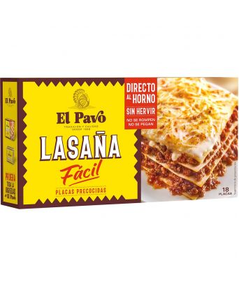 Precooked plates for lasagna El Pavo 200 gr.