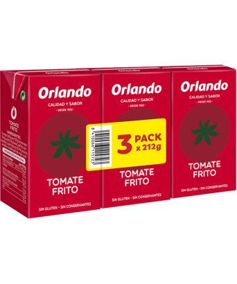 Tomate frito Orlando pack 3 ud. x 210 gr.