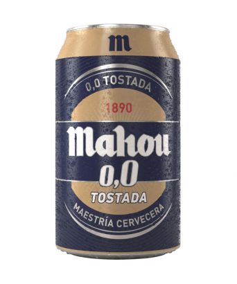 MAHOU 0,0 TOSTADA LATA 33CL