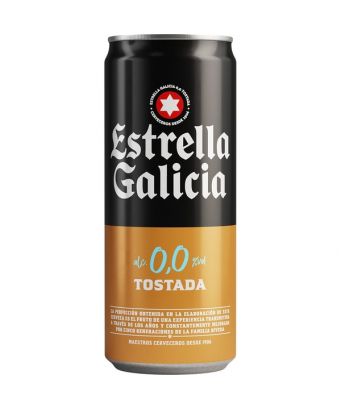 Cerveza Estrella Galicia tostada 0,0 sin alcohol 6 ud. x 33