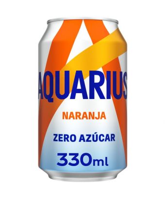 Aquarius flavored orange Zero 33 cl. Pack 8 cans