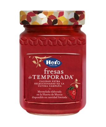 Mermelada de fresas de temporada Hero 350 gr.