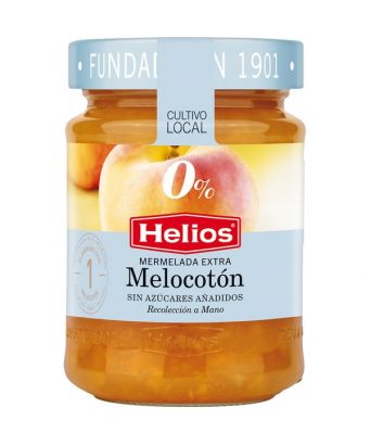 Peach jam 0% added sugars Helios 280 gr.
