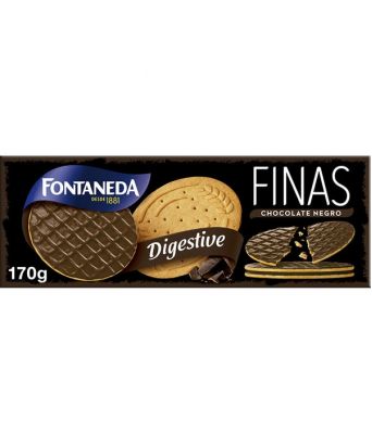 Biscuits fins au chocolat noir digestif Fontaneda 170 gr.
