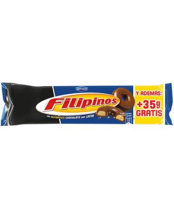 Filipinos roscos de galleta con chocolate con leche 100 gr.