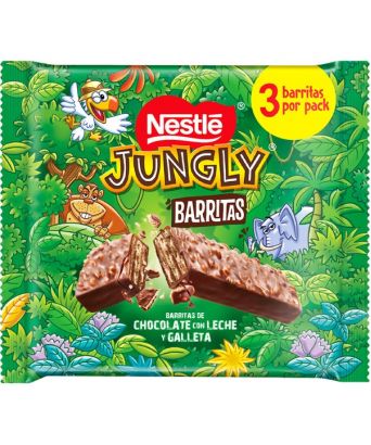 Barritas de chocolate Nestlé Jungly 102 gr.