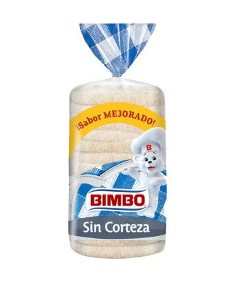 Pan de molde sin corteza Bimbo 400 gr.