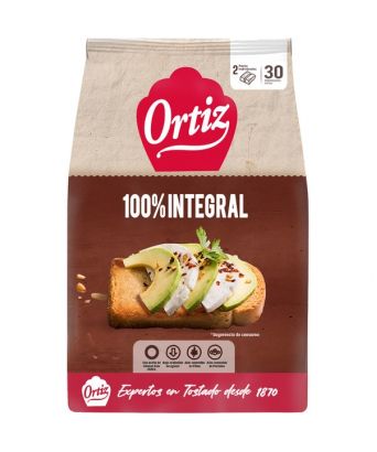 Panecillo Ortiz tostado 100% integral 225 gr.