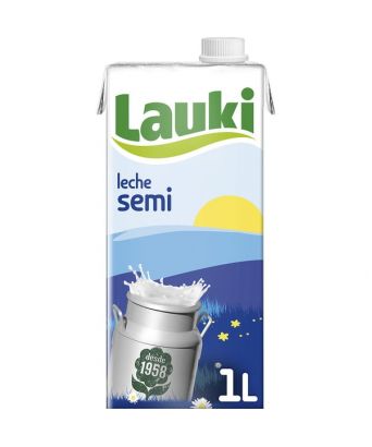 Lauki semi-skimmed milk 1 l.