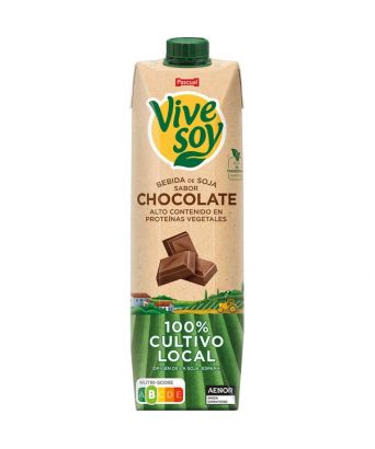 boisson au soja aromatisé au chocolat Vivesoy Pascual 1 l.