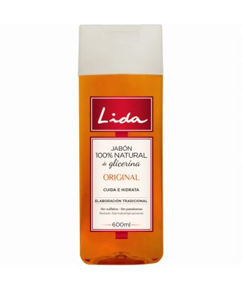 Gel de baño 100% natural Lida con glicerina 600 ml.