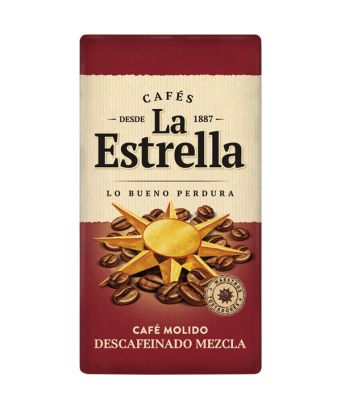 Gemahlener Kaffee ohne Koffein Mischung La Estrella 250 gr.