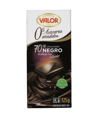 Chocolat noir 70% Valor sans sucre