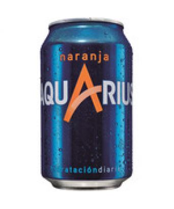 Aquarius sabor naranja 33 cl. Pack 8 latas
