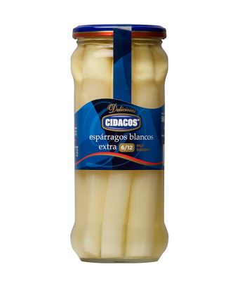 Extra white asparagus Cidacos 540 gr.