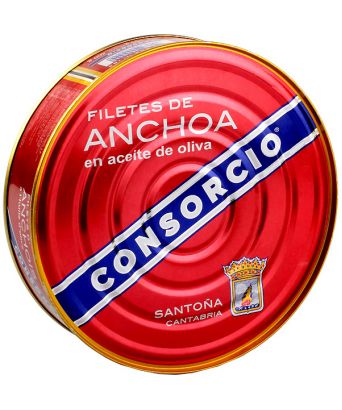 Anchoas en Aceite de Oliva 400 gr. Consorcio