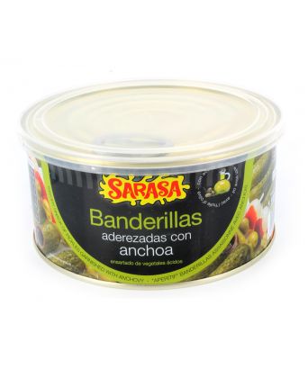 Banderillas in oil and anchovy Sarasa