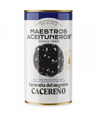 Aceitunas negras Cacereñas Maestros Aceituneros 185 gr.