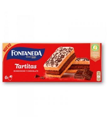 Tartelettes aux biscuits et au chocolat  Fontaneda 180 gr.