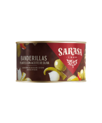 Banderilles épicées à l´huile et anchois Sarasa 150 gr.