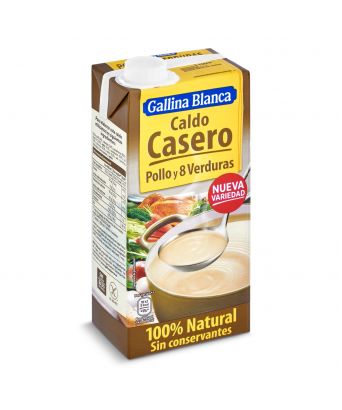Chicken broth and 8 vegetables Gallina Blanca 1 l.