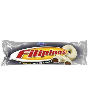 Filipinos roscos de galleta con chocolate blanco