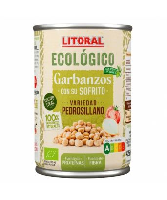 Chickpeas with their ecological sofrito Litoral 425 gr.