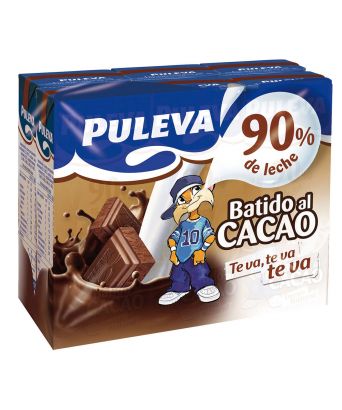 Chocolate milkshake Puleva pack 6 ud. 200 ml.
