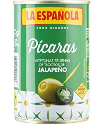 Aceitunas rellenas de jalapeño La Española 130 gr.