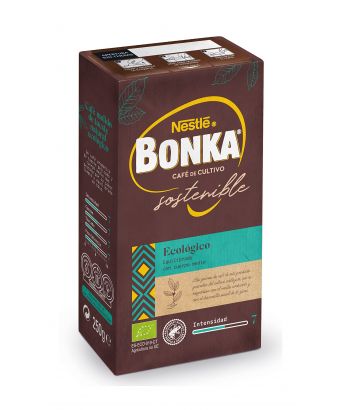 Café molido tostado ecológico Bonka 250 gr.