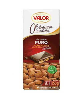 Pure Chocolate Tablet with Sugarless Almonds Valor