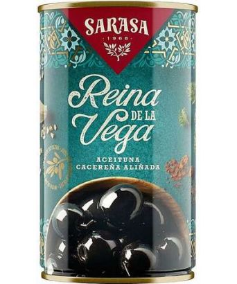 Reina de la Vega gewürzte schwarze Oliven aus Cacereña 185 g
