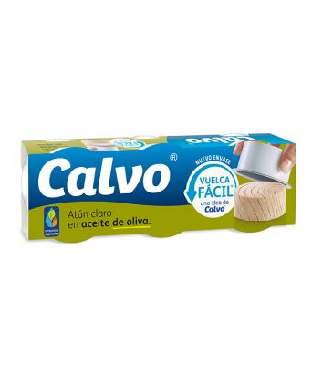 Atún claro en aceite de oliva virgen Calvo pack 3 ud. x 80 g