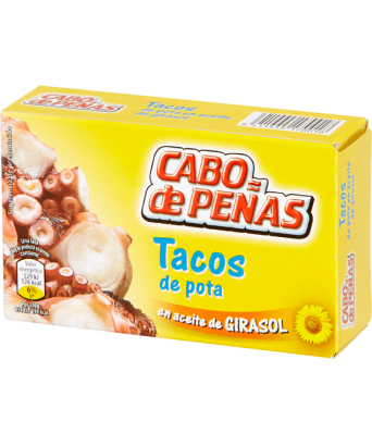 Tacos de pota en aceite vegetal Cabo de Peñas