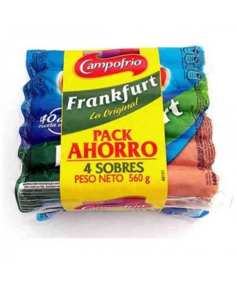 Frankfurt Campofrío sausages 4 pack sachets of 6 units 560 g