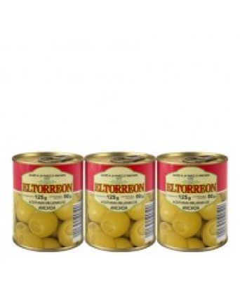 Sardellen gefüllte Oliven aus El Torreón Pack 3 ud.