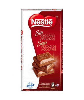 Tableta de Chocolate con Leche Nestlé sin azúcar