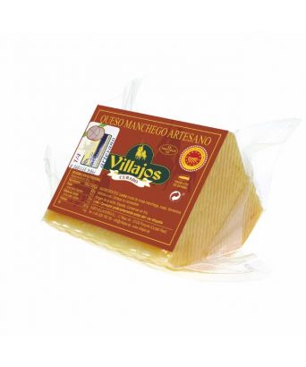 Manchego cheese artisan cured Villajos 330 gr.