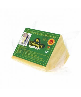 Manchego cheese artisan semicured Villajos 330 gr.