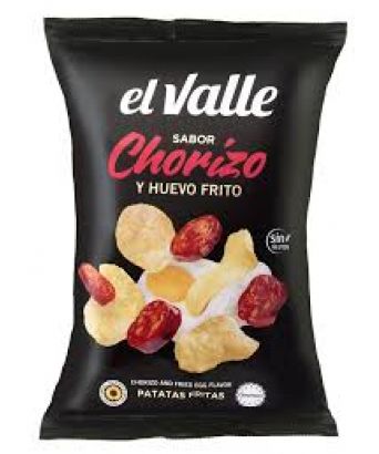Chorizo and fried egg flavored chips El Valle 130 gr