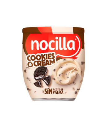 Crema de cacao cookies and cream Nocilla 180 gr.