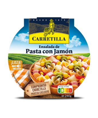 Ensalada de pasta con jamón Carretilla 240 gr.