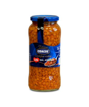 Cooked lentils Cidacos 570 gr.
