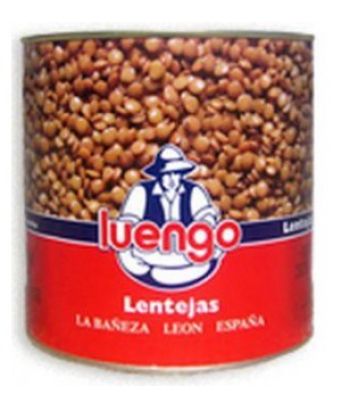 Cooked lentils Luengo 2,6 kg.