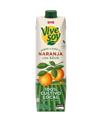 Bebida de zumo de naranja con soja Vivesoy Pascual 1 l.