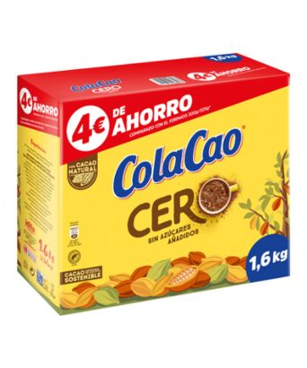 Cola Cao Original 0% sin azúcar 1,6 kg