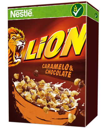Cereales con caramelo y chocolate Lion Nestlé