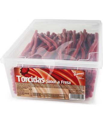 Damel red licorice Twisted 1,8 kg.