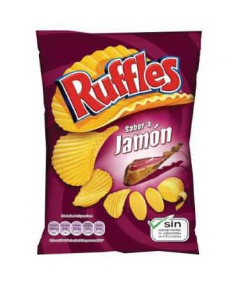 Ruffles chips flavored ham wavy
